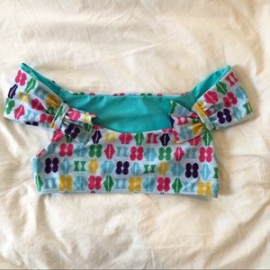 NWT Lolli Off Shoulder Multi-Colored Bikini Top